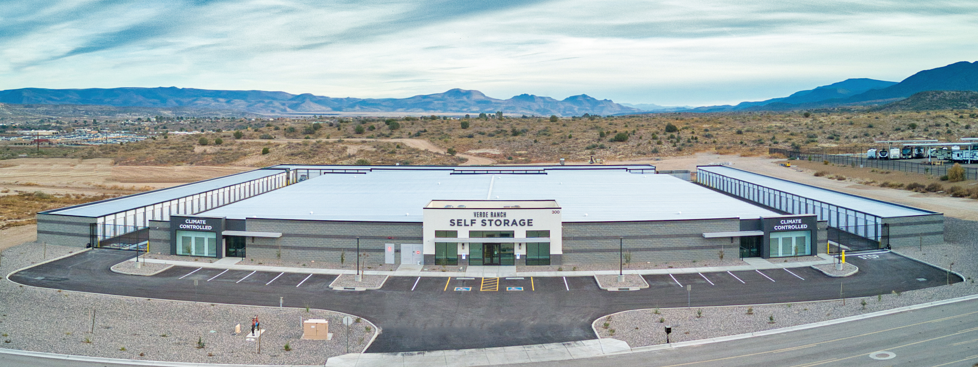 Sky view of facility